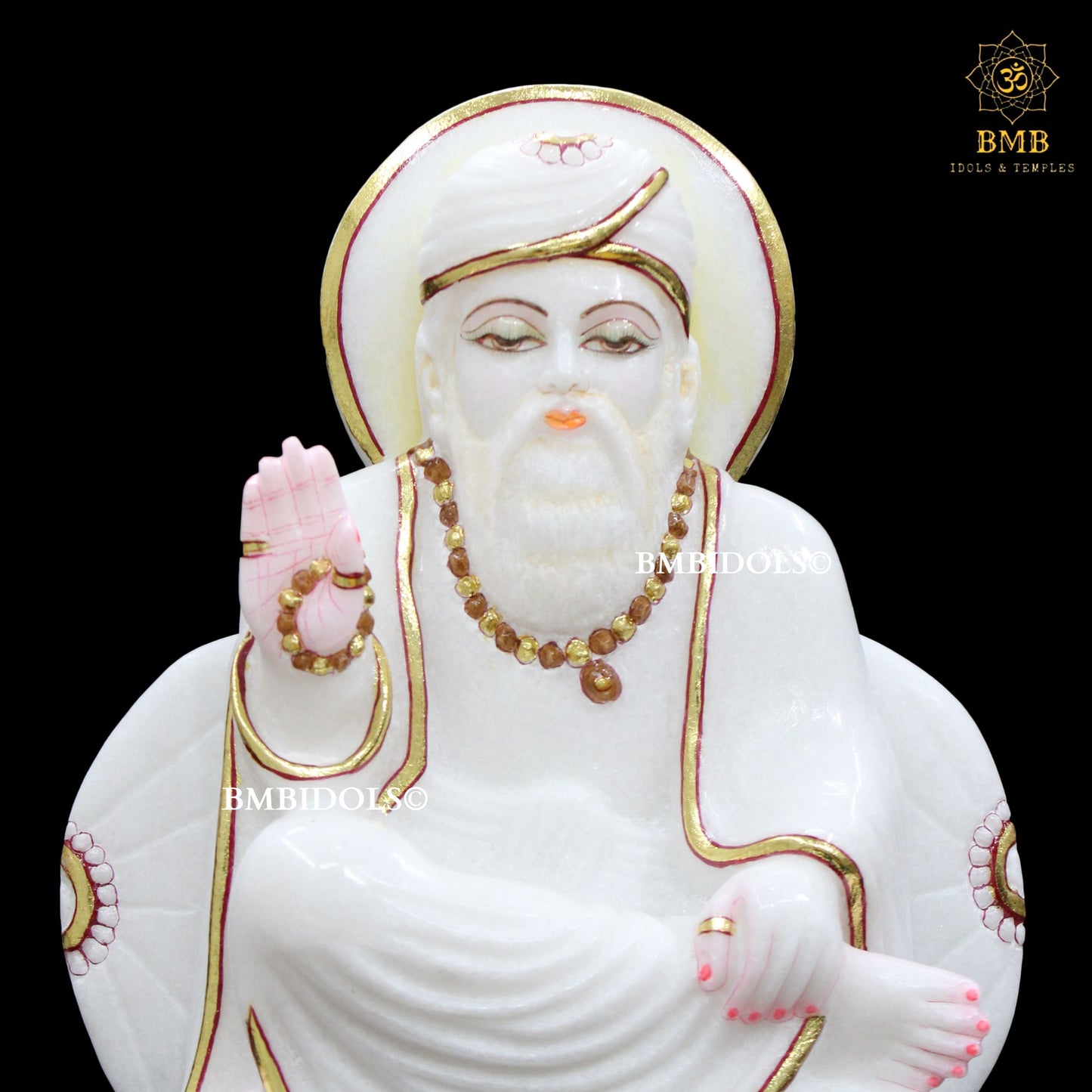 Marble Guru Nanak Dev Statue made in Makrana Marble in 12inches