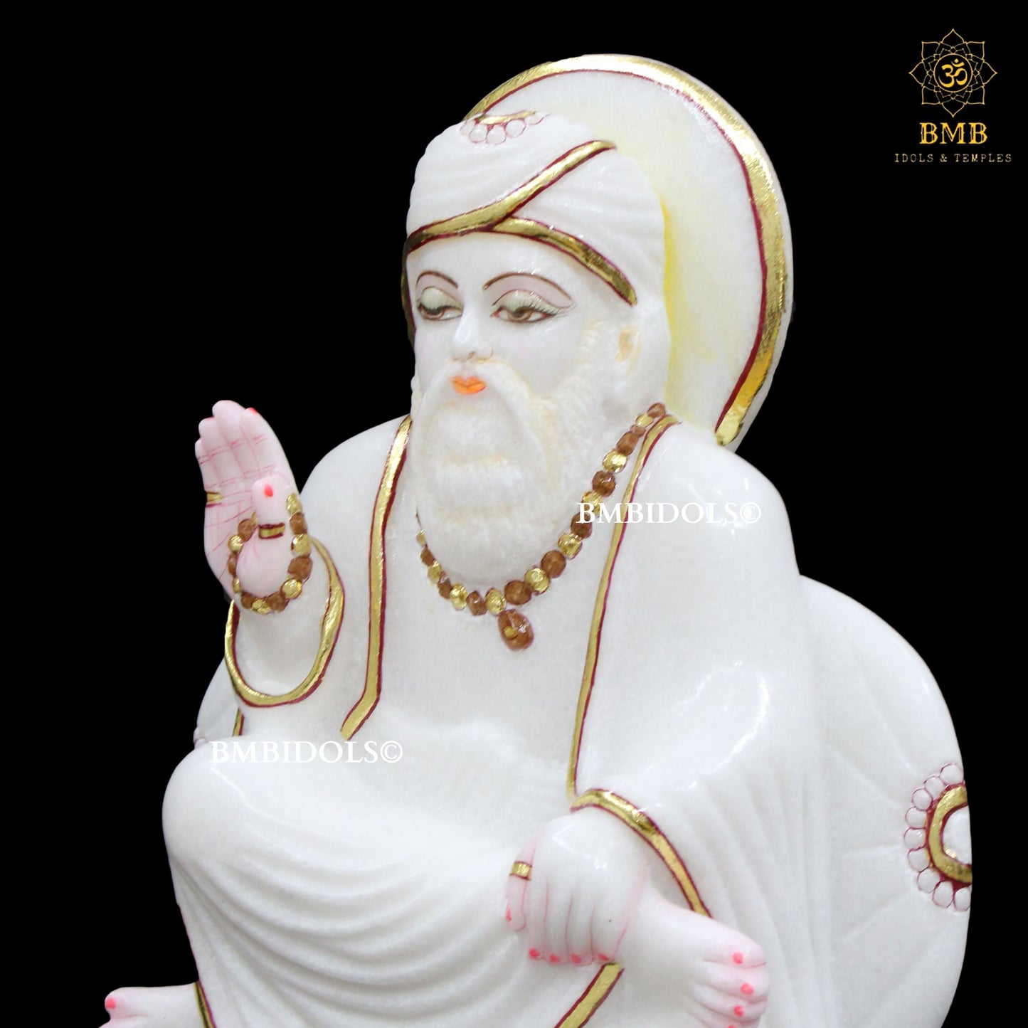 Marble Guru Nanak Dev Statue made in Makrana Marble in 12inches