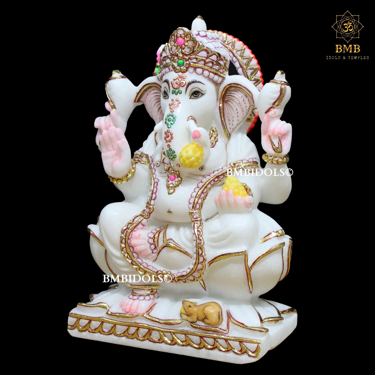 Marble Ganesh Lakshmi Statue made in Makrana Marble in 1feet