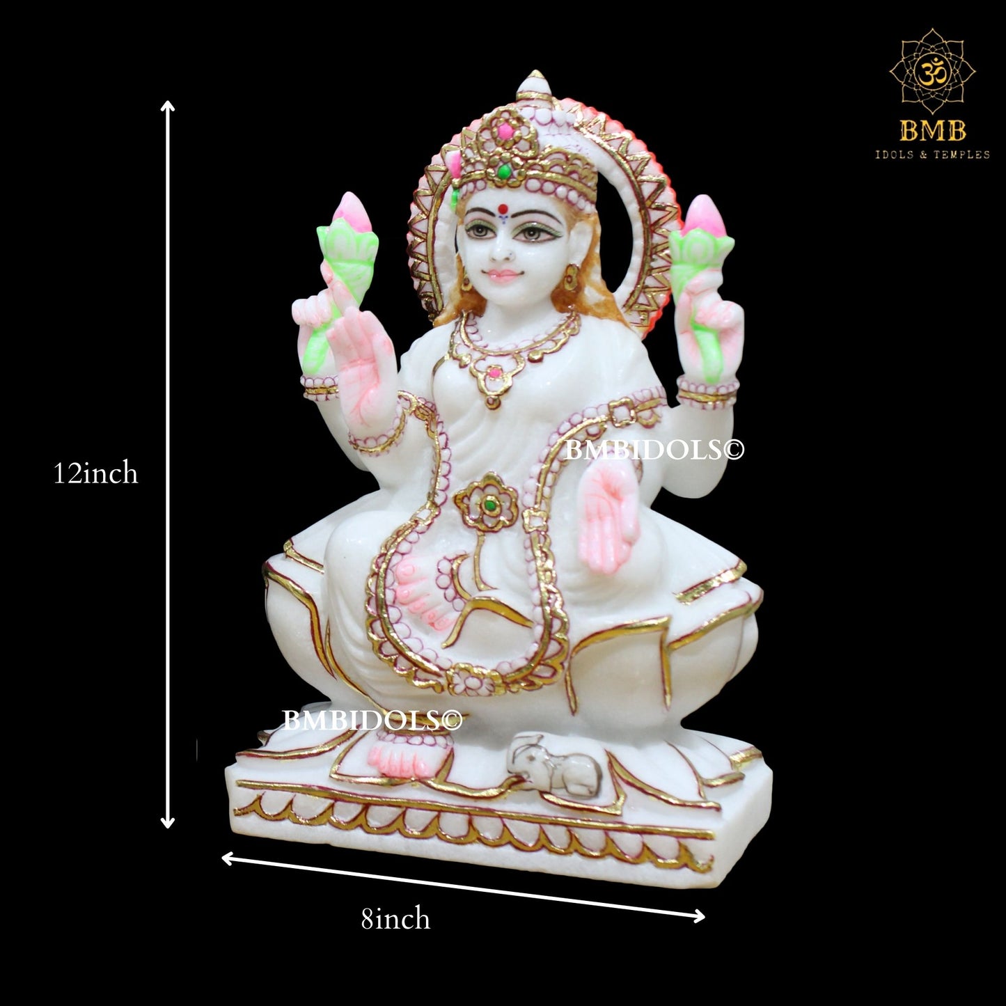 Marble Ganesh Lakshmi Statue made in Makrana Marble in 1feet