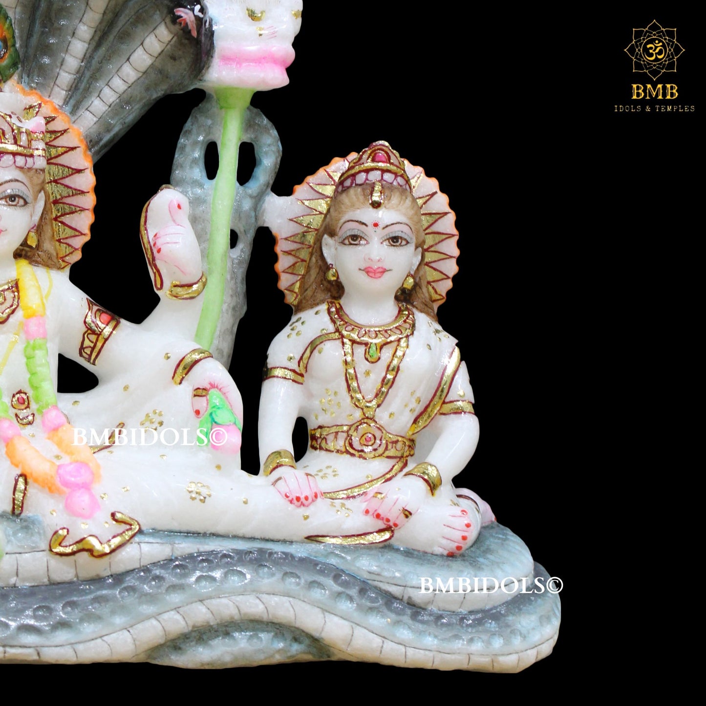 Lakshmi Narayan Marble Statue in 7inches for Home Temples