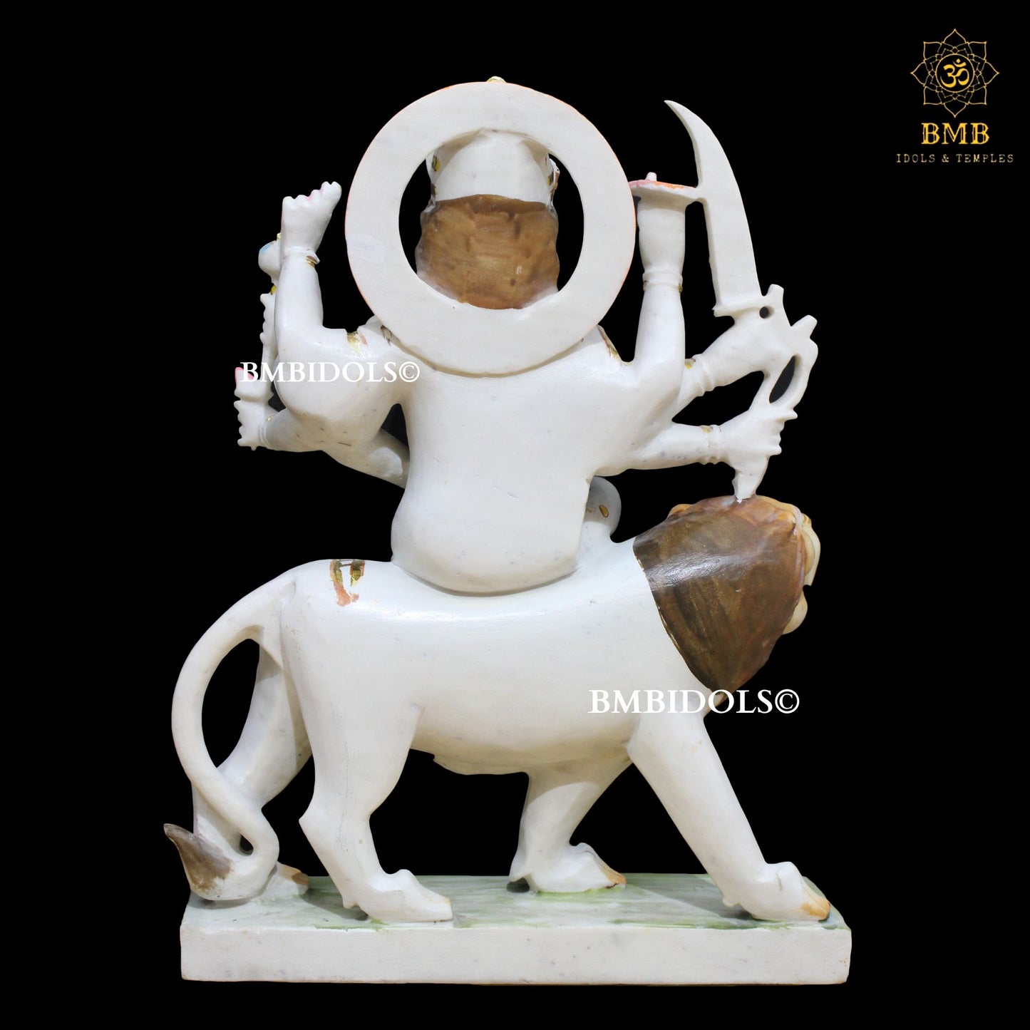 Marble Durga Mata Statue in 18inches for Homes & Temples
