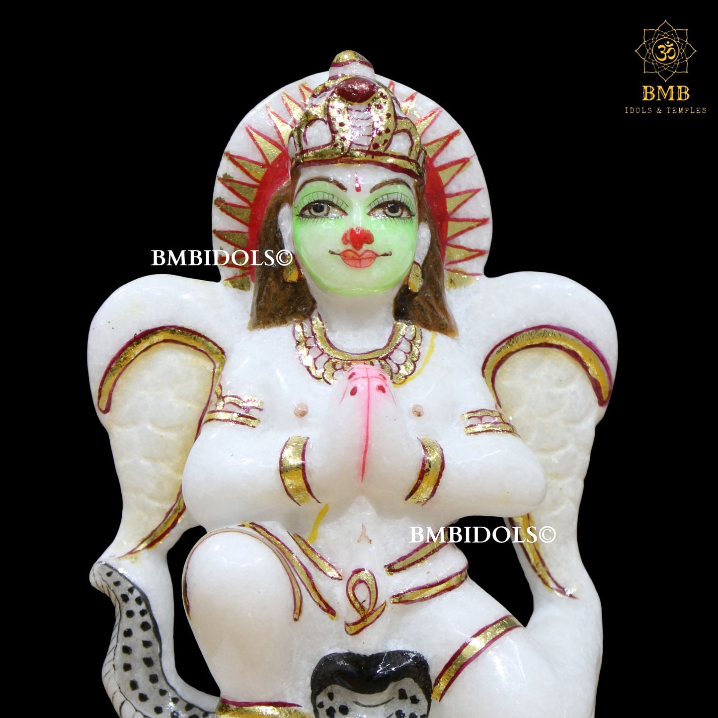 Marble Garuda Murti in Makrana Marble in 6inches