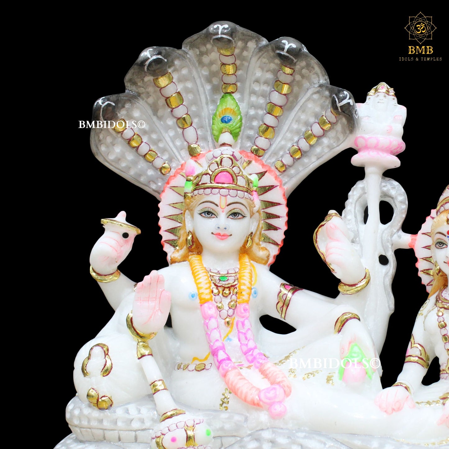 Marble Lakshmi Narayan (Sheshsaiyaan) in 12inches for Home or Temples