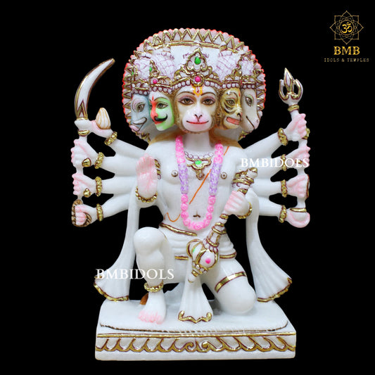 Marble Panchmukhi Hanuman Statue 