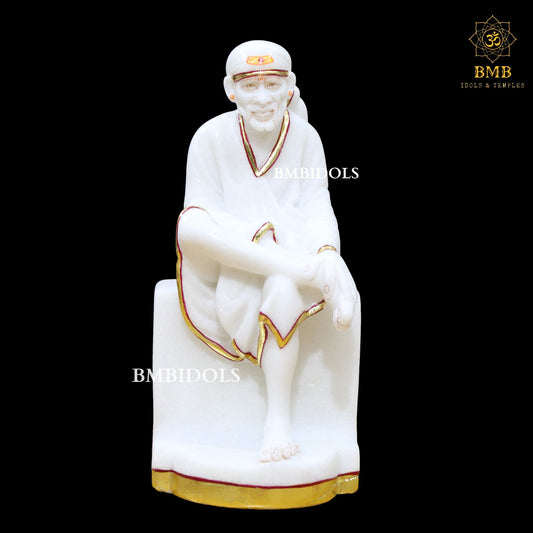 Shridi Sai Baba Marble Statue made in Makrana Marble in 10inch