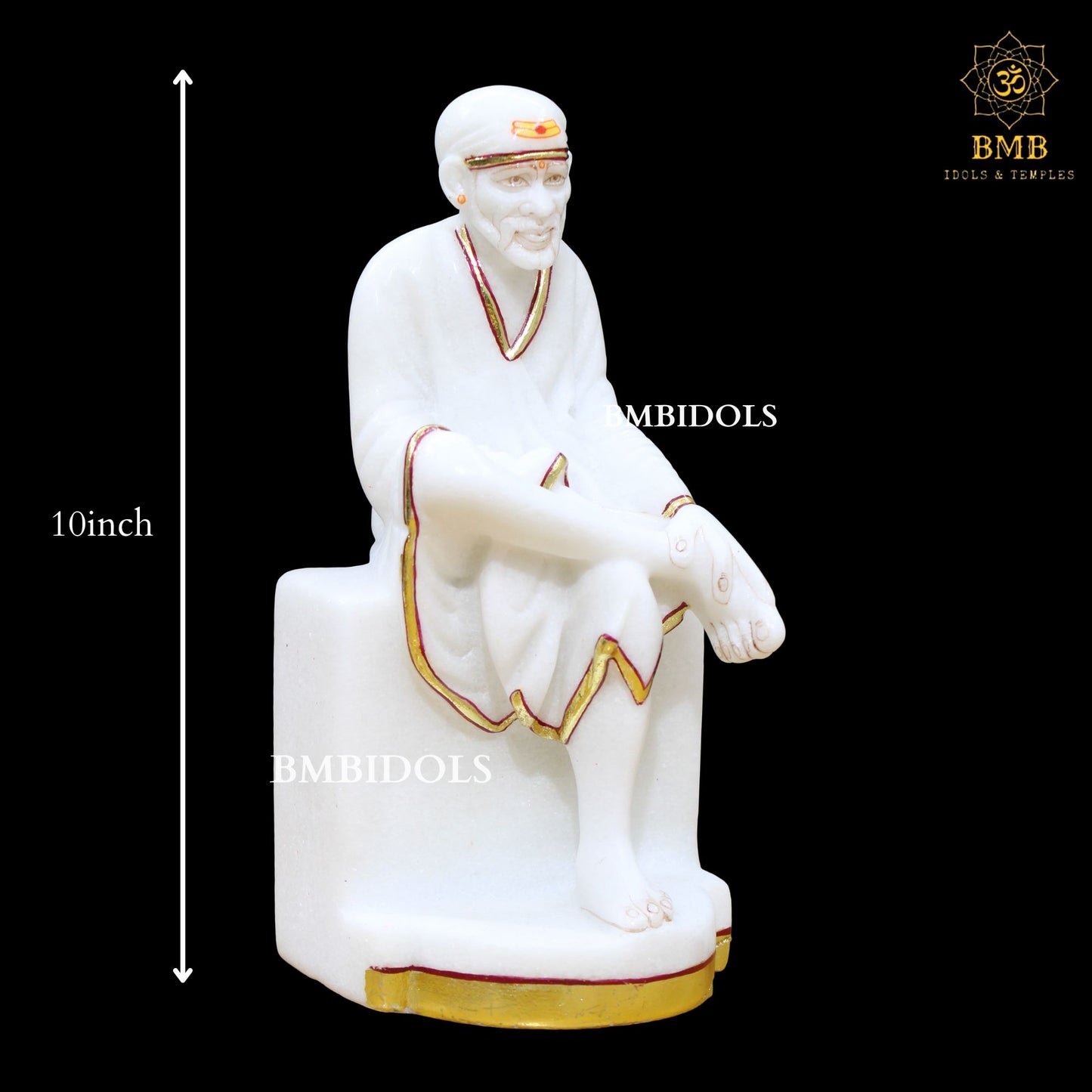 Shridi Sai Baba Marble Statue made in Makrana Marble in 10inch