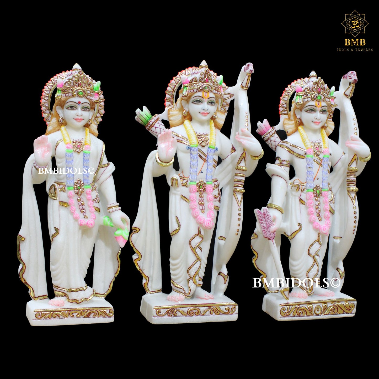 Ram Darbar Marble Murti in 15inches for Homes and Temples