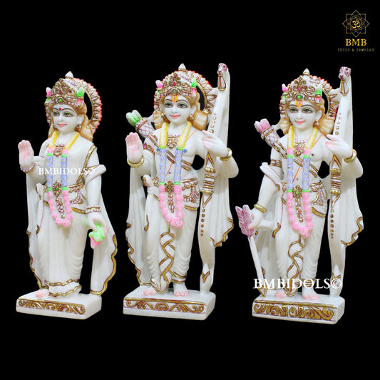 Ram Darbar Marble Murti in 15inches for Homes and Temples