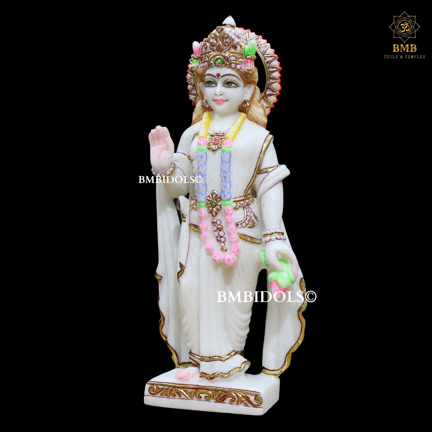 Ram Darbar Marble Murti in 15inches for Homes and Temples