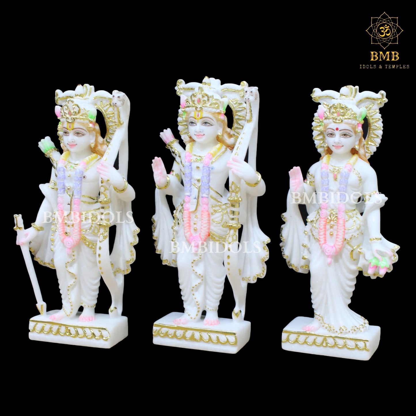 Marble Ram Darbar Statue in 12inches for Homes & Temples