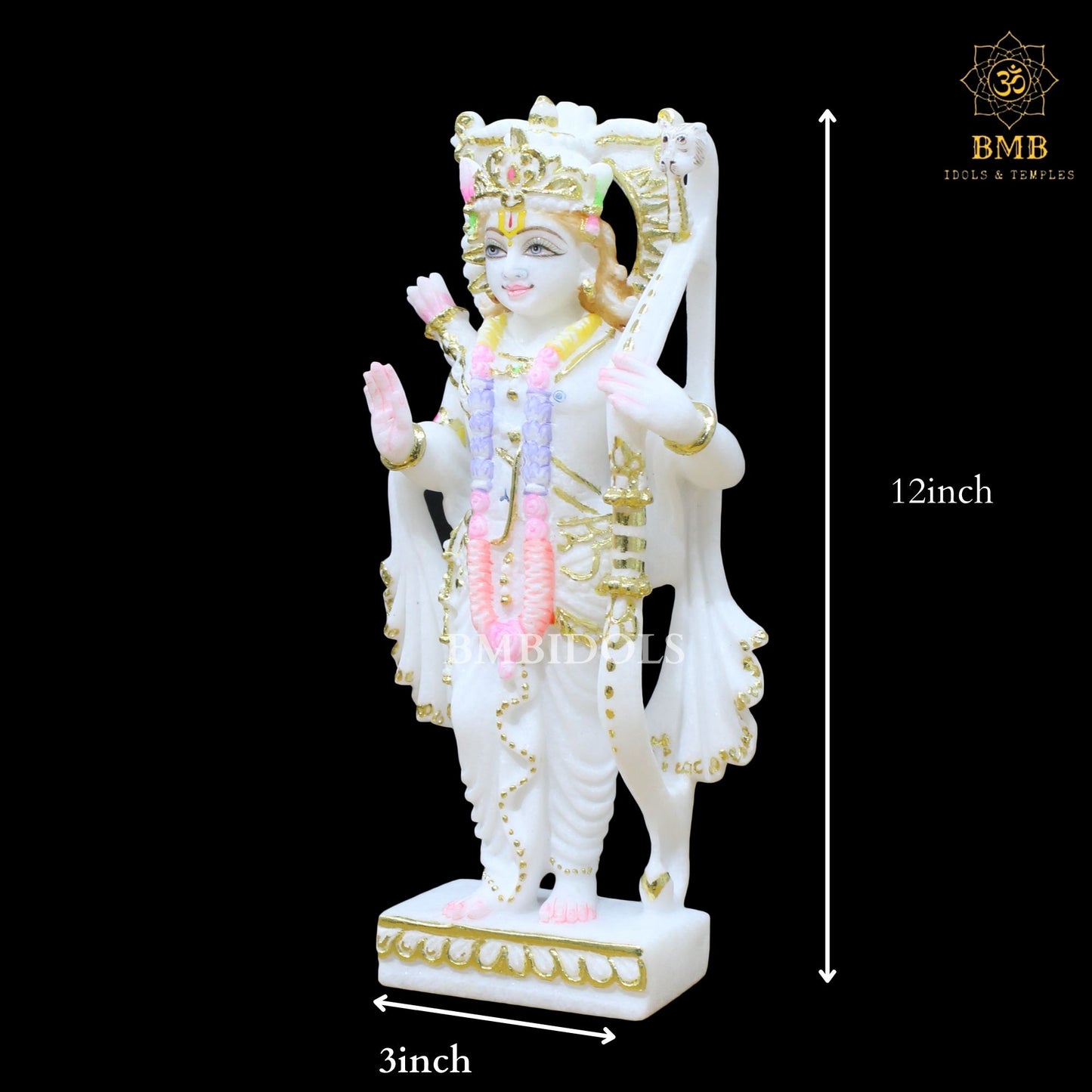 Marble Ram Darbar Statue in 12inches for Homes & Temples