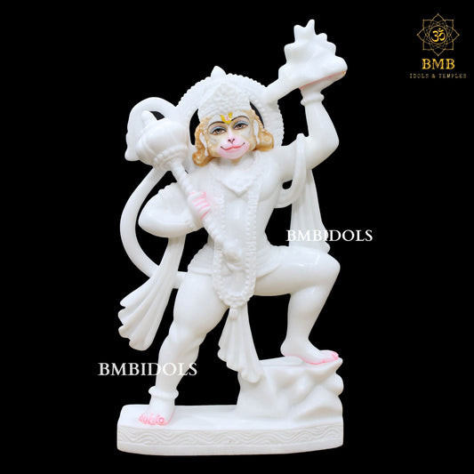 Marble Hanuman Statue in 18inch