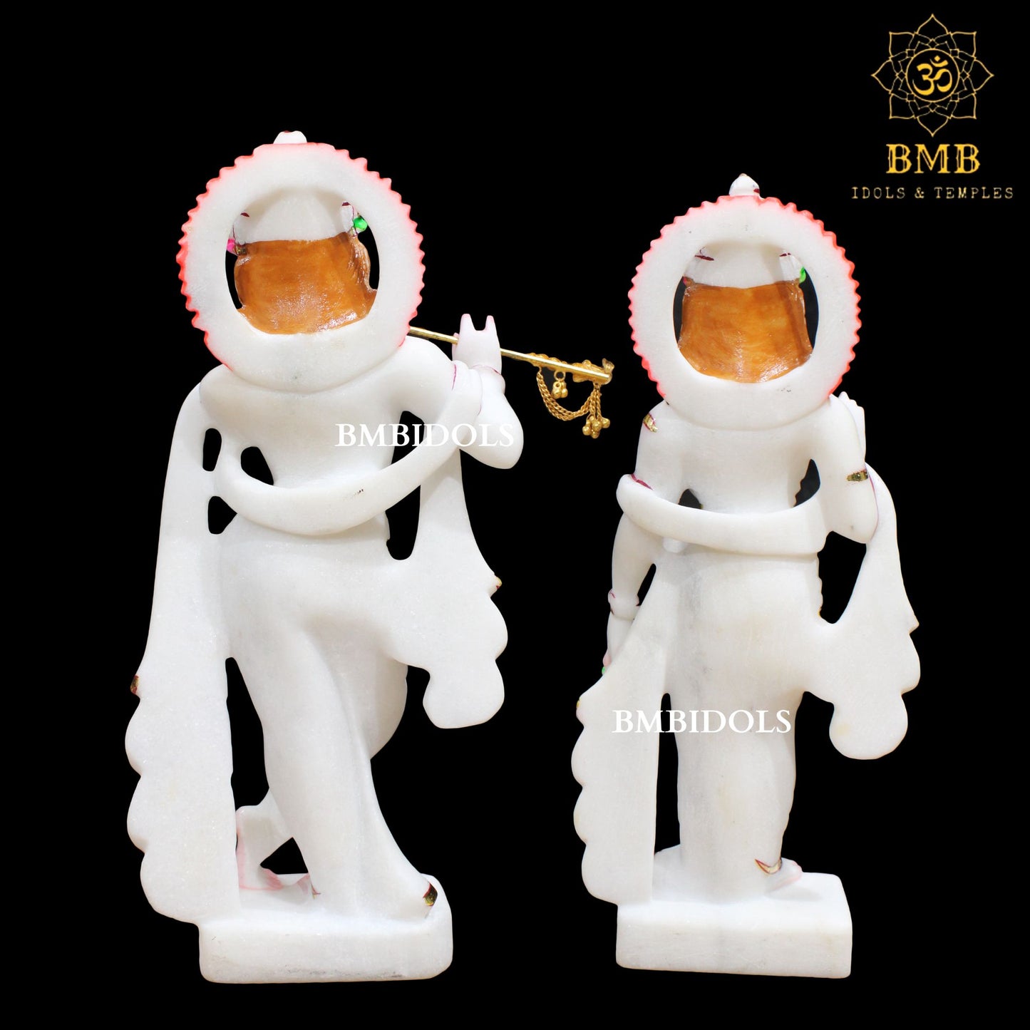 12inch Marble Radha Krishna Statue made in Makrana Marble