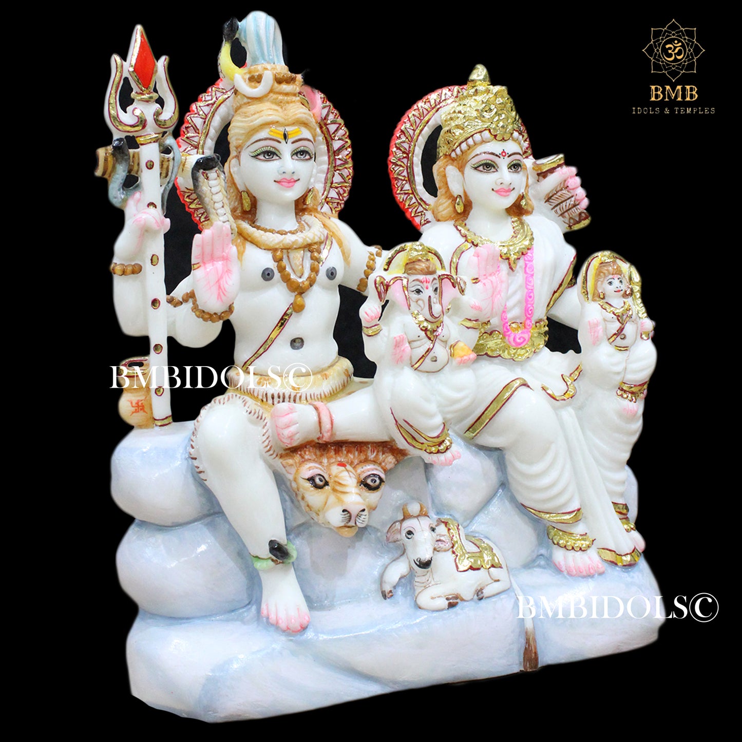 Marble Shiv Parvati Statue