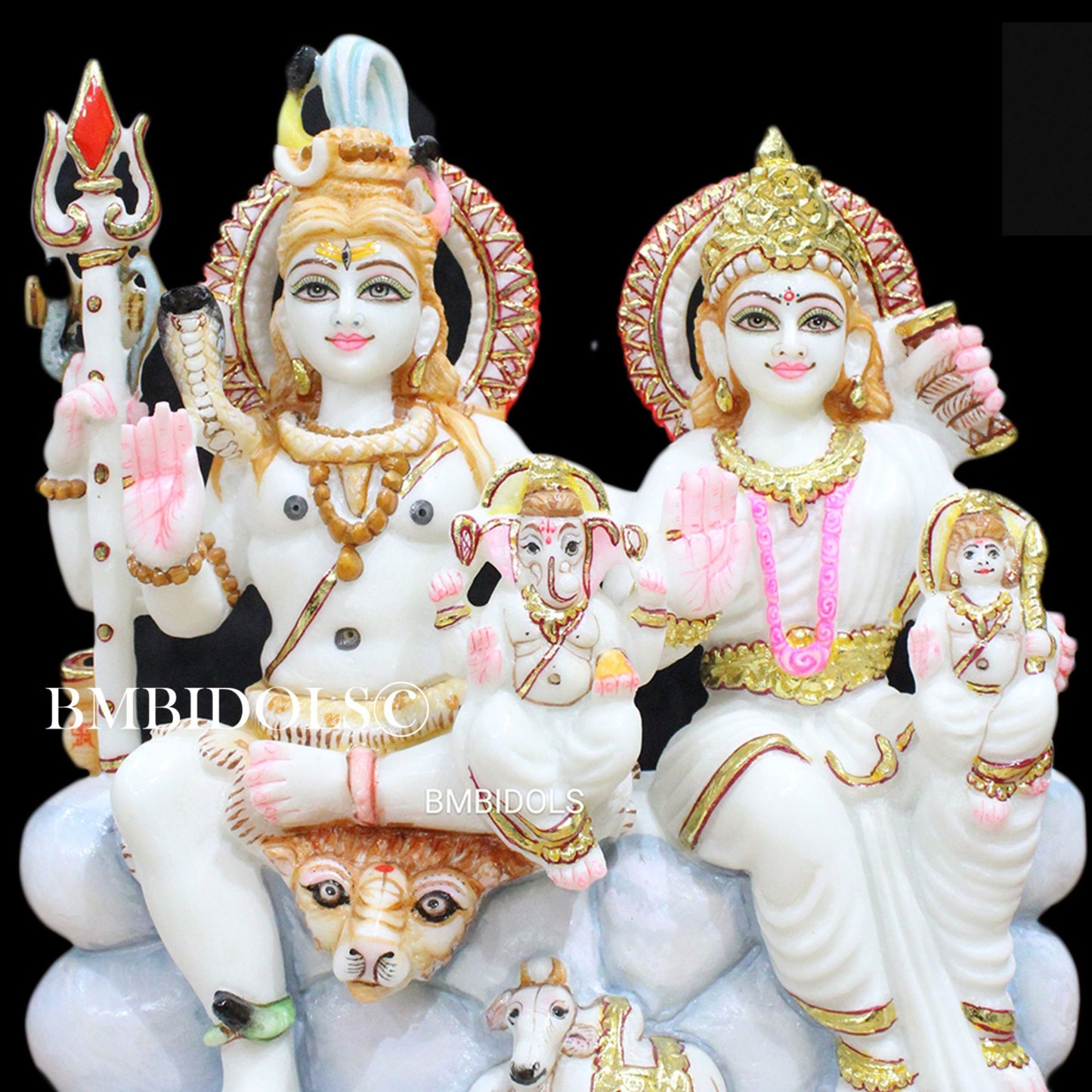 Shiv Parivar Marble Murti