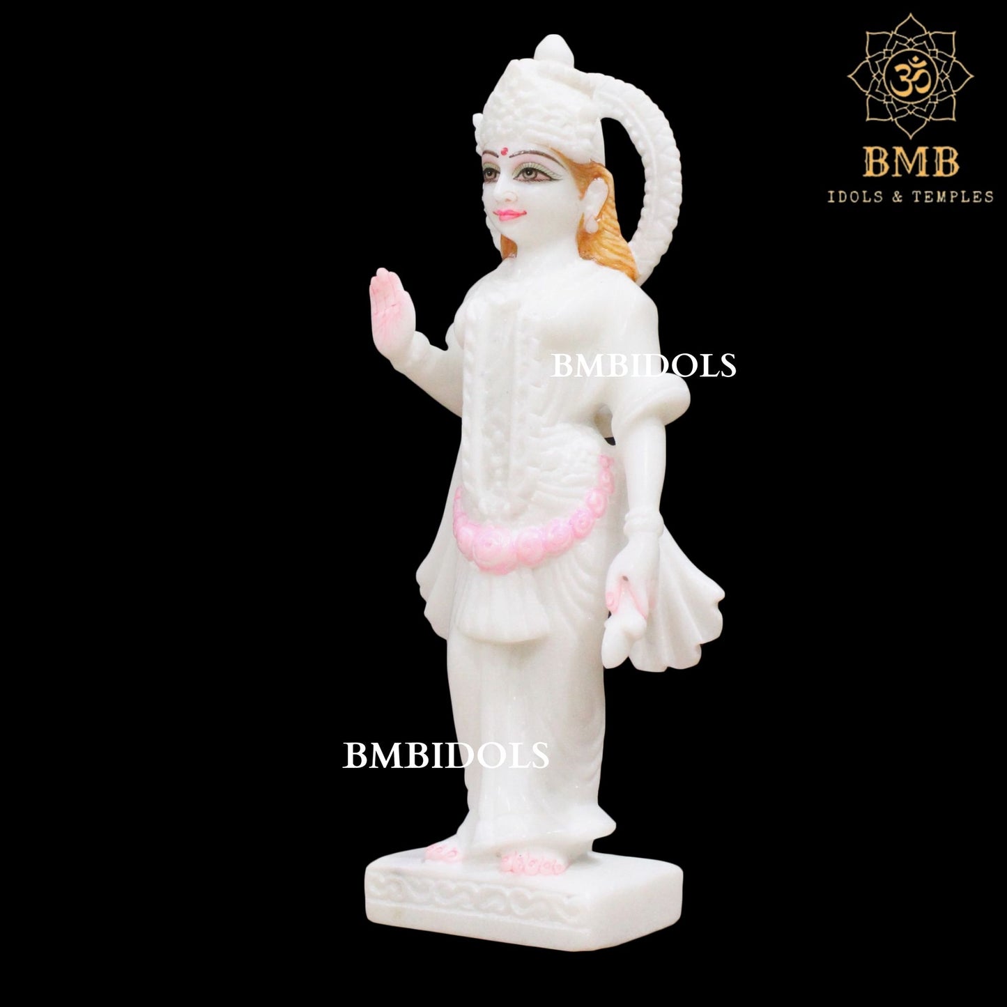 Small Makrana Marble Lakshmi Narayan (Vishnu) Murti in 12inches