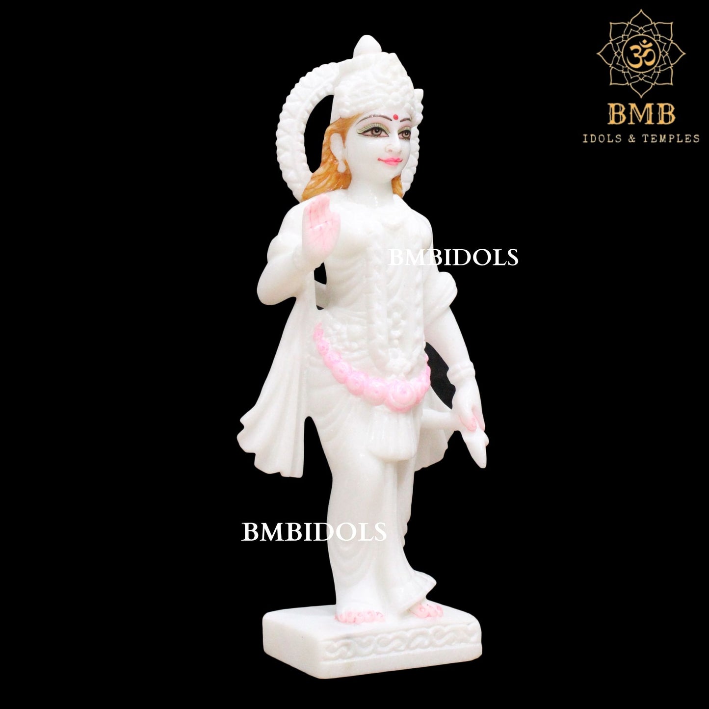 Small Makrana Marble Lakshmi Narayan (Vishnu) Murti in 12inches