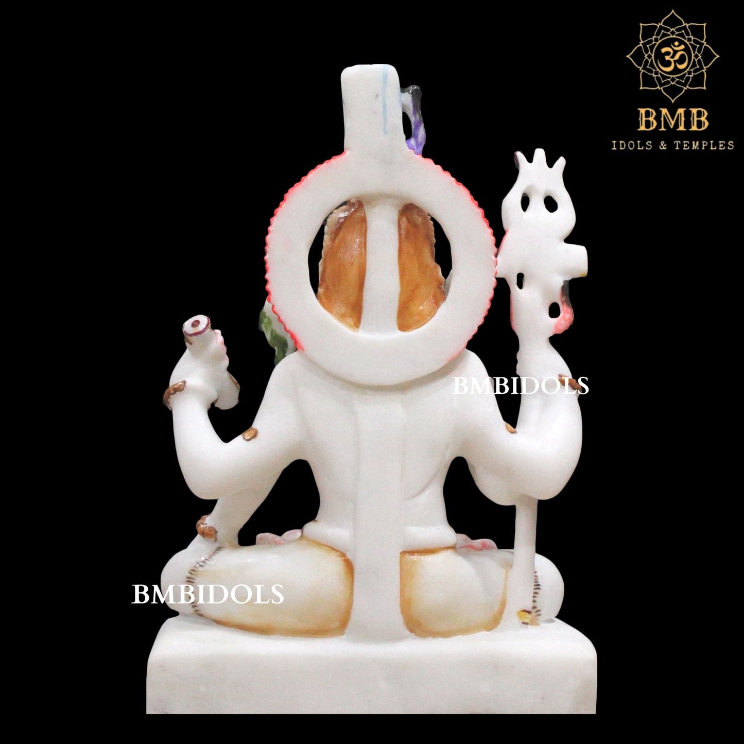 Four Hands Marble Shiva Statue made in Makrana Marble in 12inch