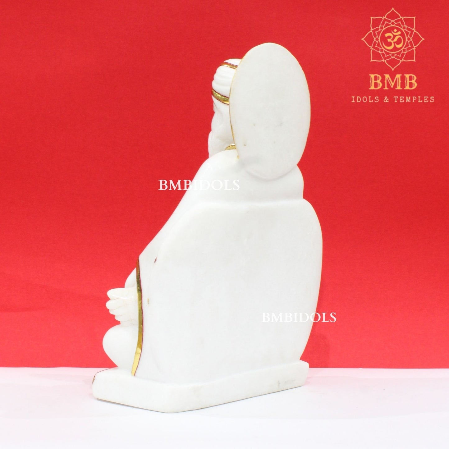 Marble Guru Nanak Dev Ji Murti in Makrana Marble in 12inches