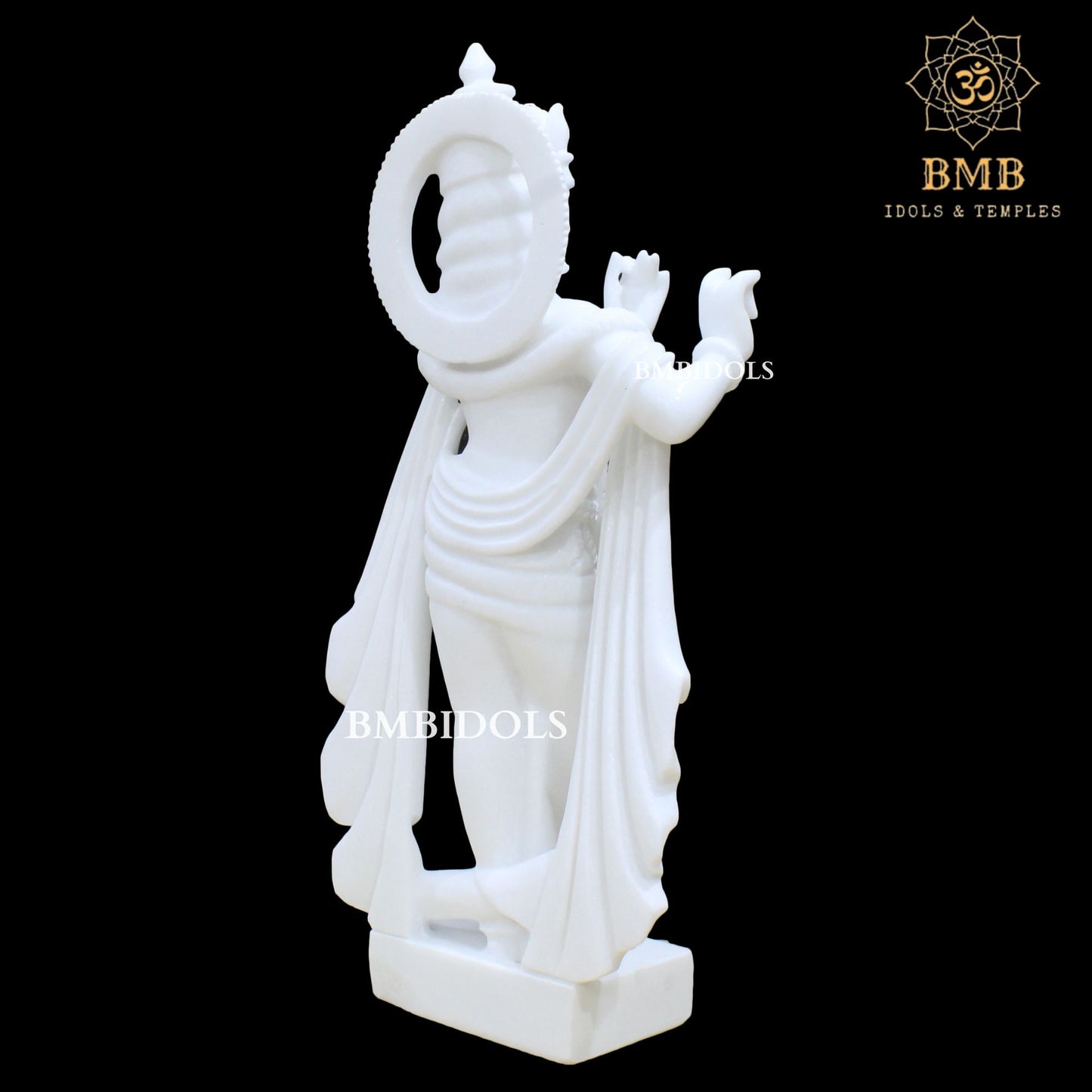 2feet Marble Radha Krishna Statue in Makrana Marble for Home and Temples