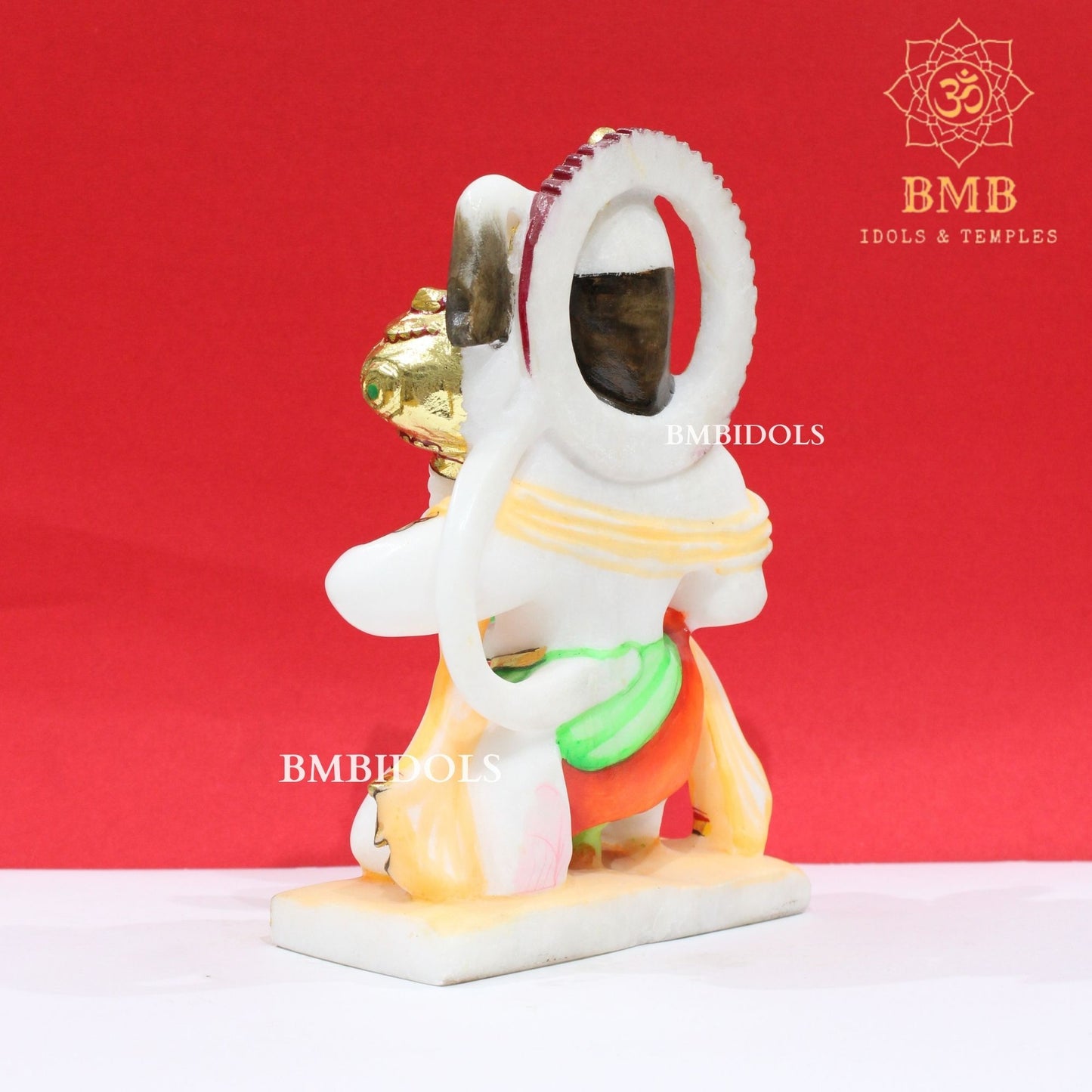 Marble Hanuman Statue in Makrana Marble in 9inches