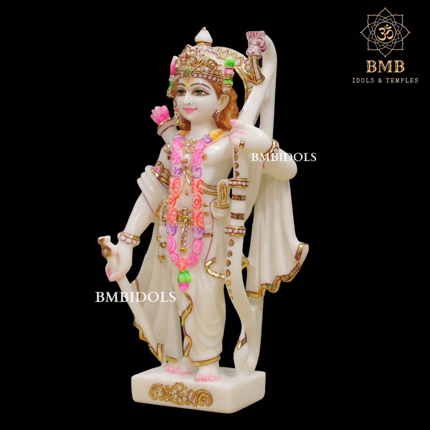 Marble Ram Darbar Murti made in Natural Makrana Marble in 18inches