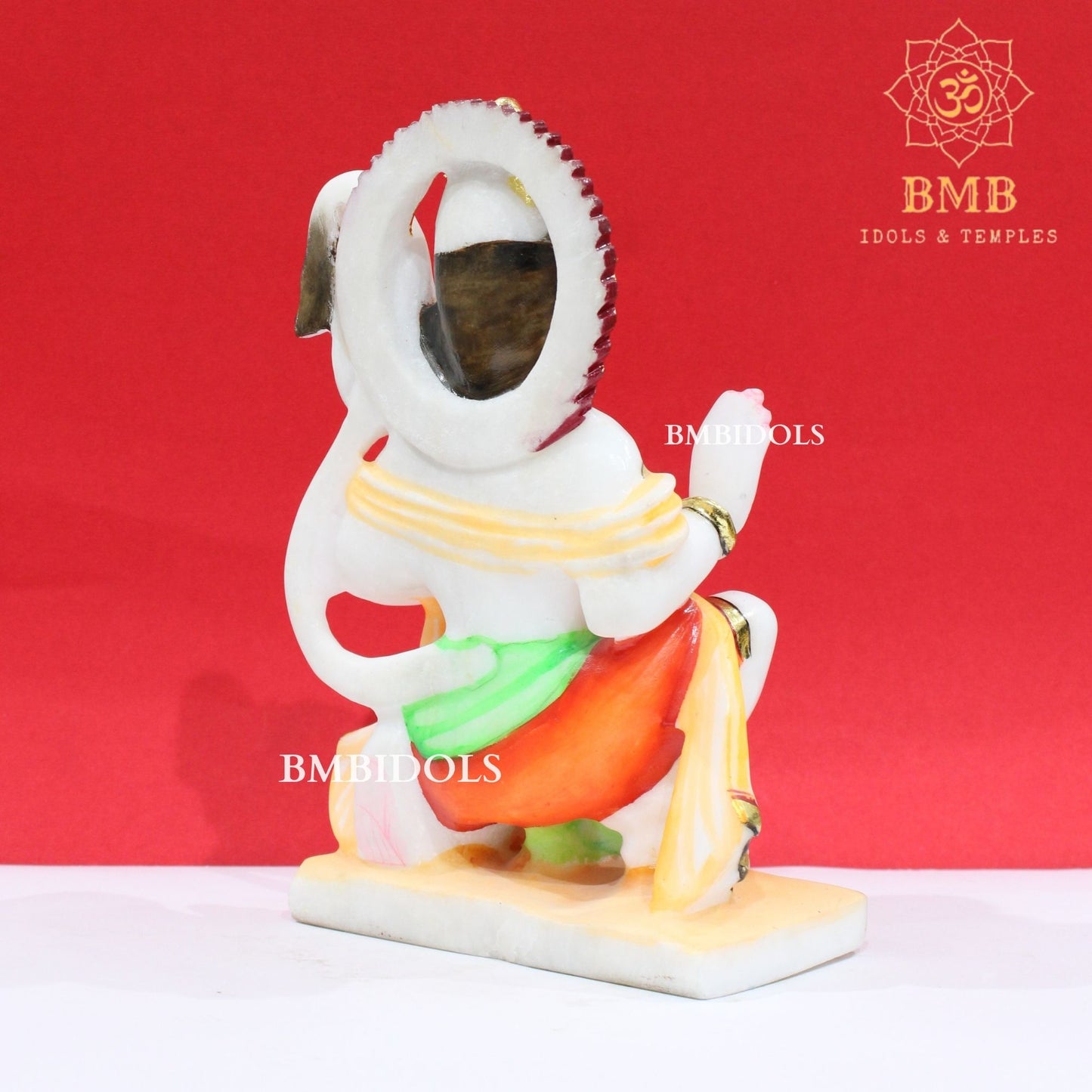 Marble Hanuman Statue in Makrana Marble in 9inches