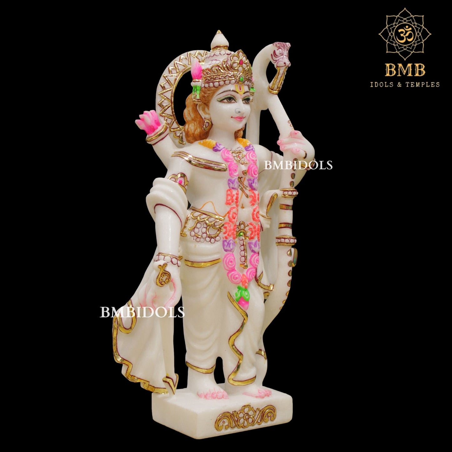 Marble Ram Darbar Murti made in Natural Makrana Marble in 18inches