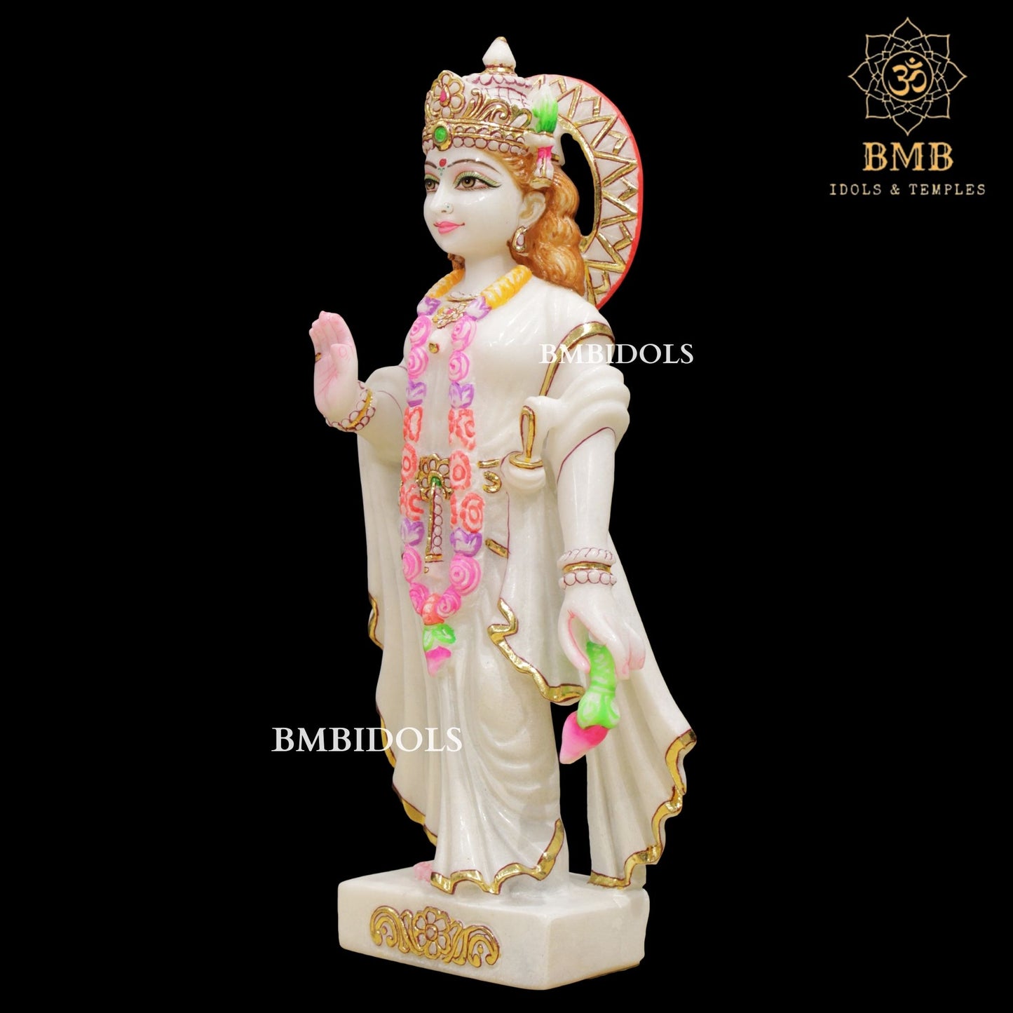 Marble Ram Darbar Murti made in Natural Makrana Marble in 18inches