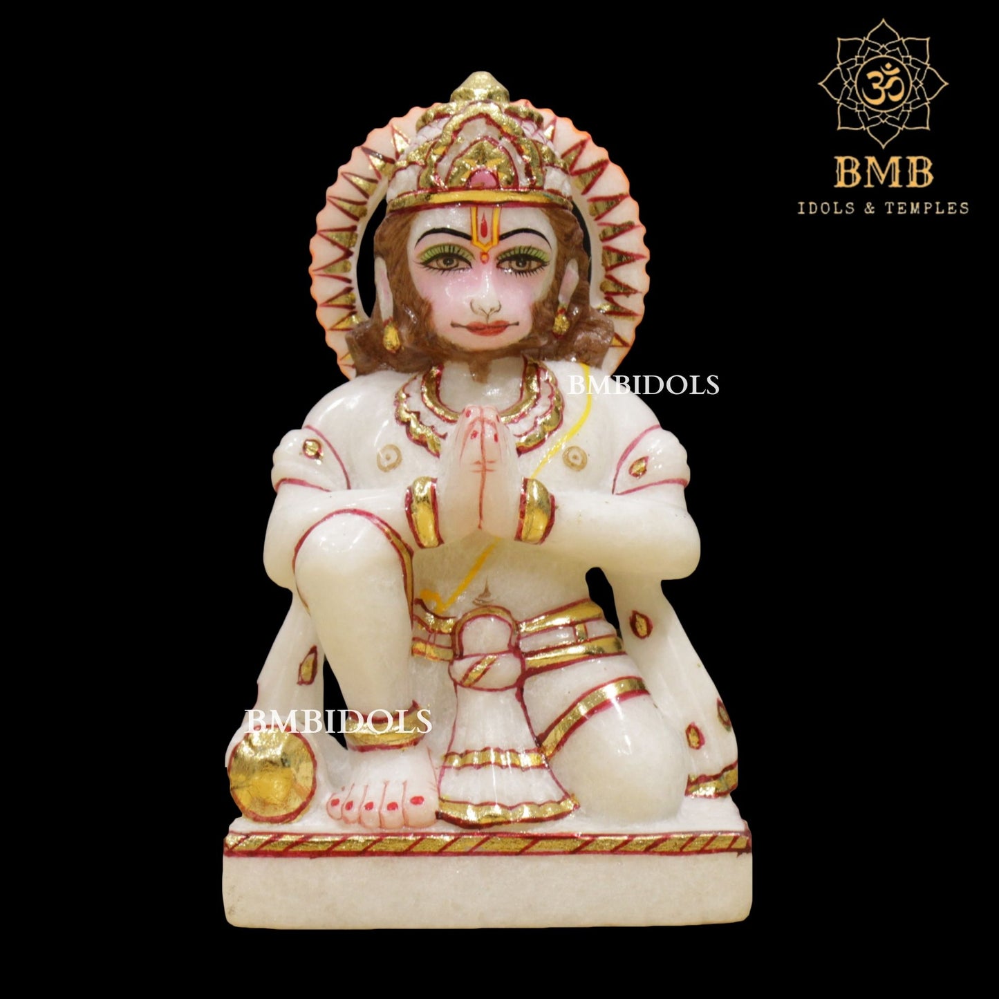 Marble Ram Darbar Murti made in Natural Makrana Marble in 18inches