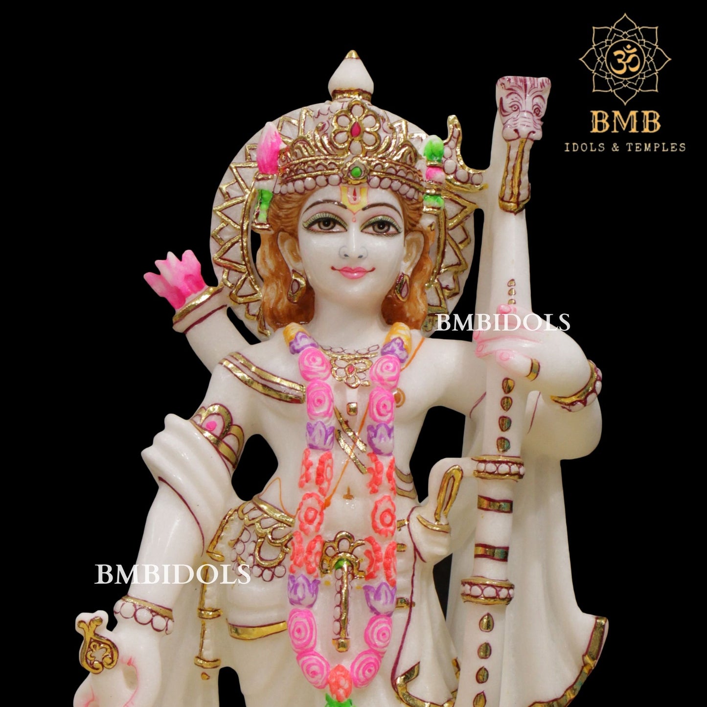 Marble Ram Darbar Murti made in Natural Makrana Marble in 18inches