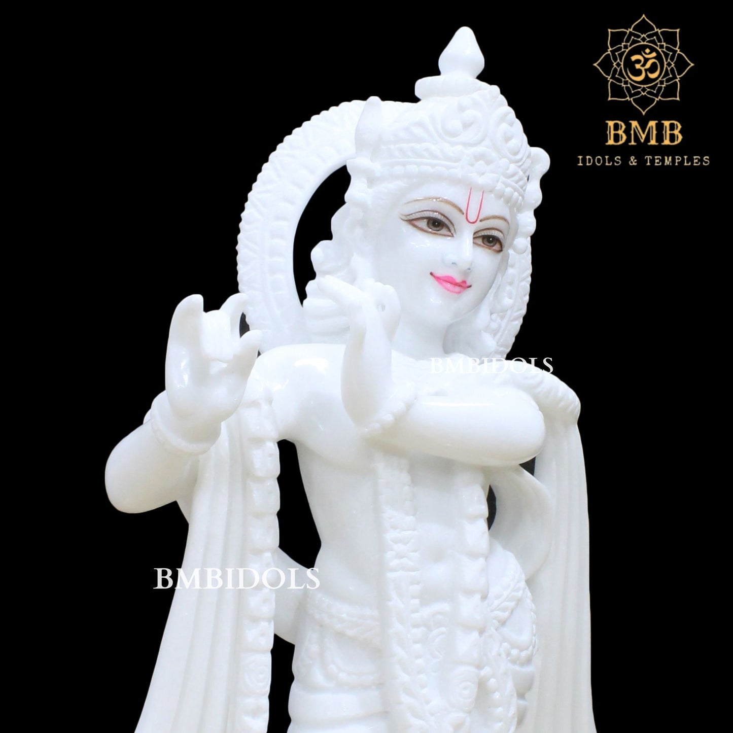 White Marble Krishna Statue