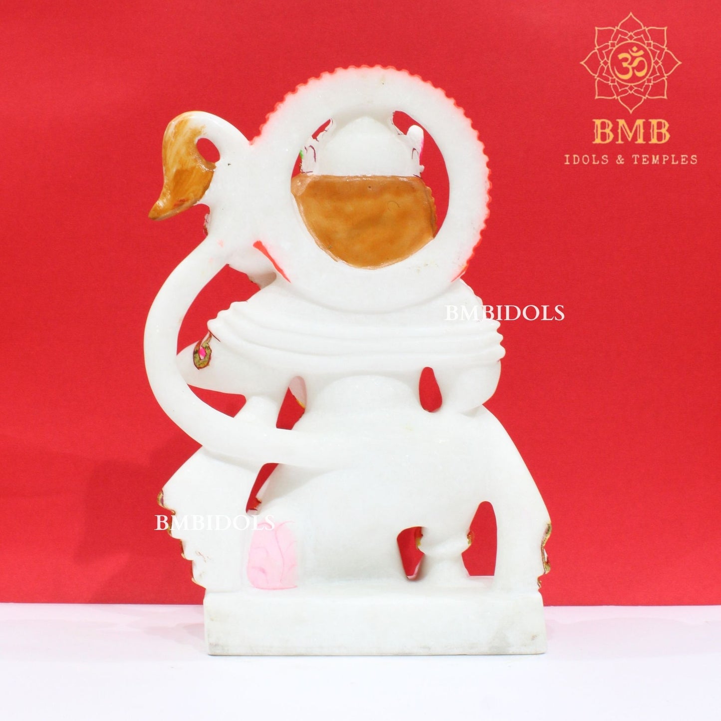 Marble Ashirwad Hanuman Statue in Makrana Marble in 12inch