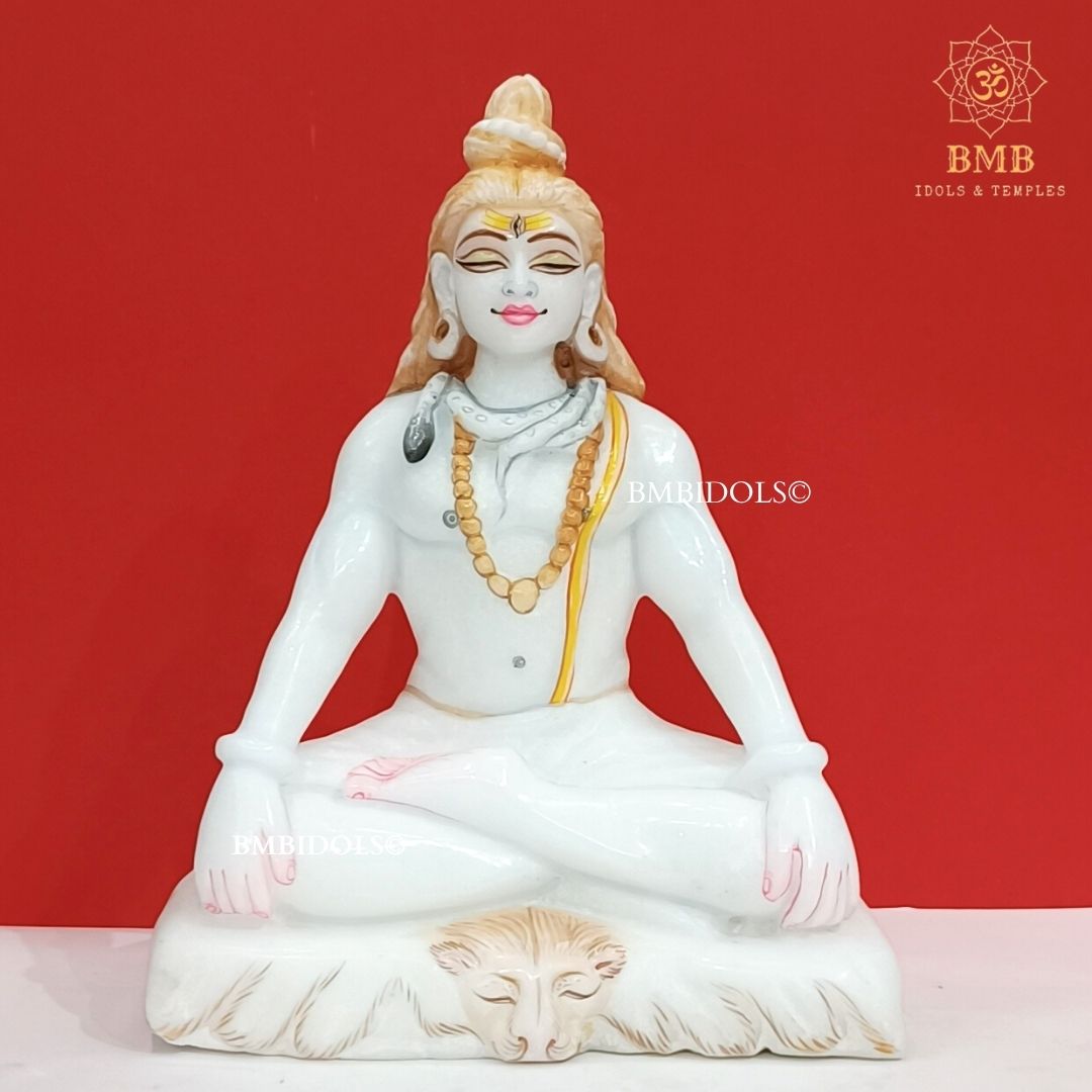 Marble Shiva Statue in Meditation Posture Made in Makrana Marbles