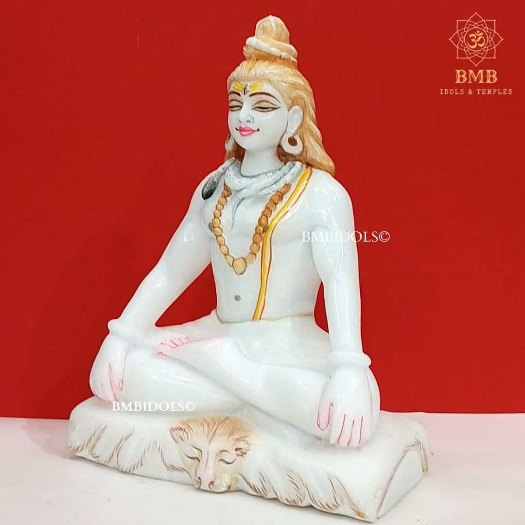 Marble Shiva Statue in Meditation Posture Made in Makrana Marbles