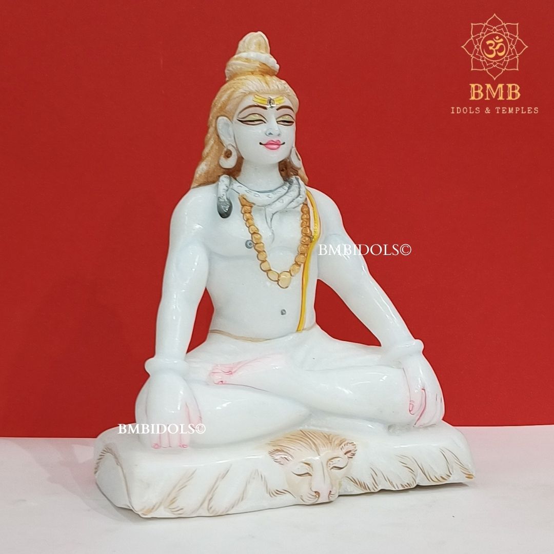 Marble Shiva Statue in Meditation Posture Made in Makrana Marbles