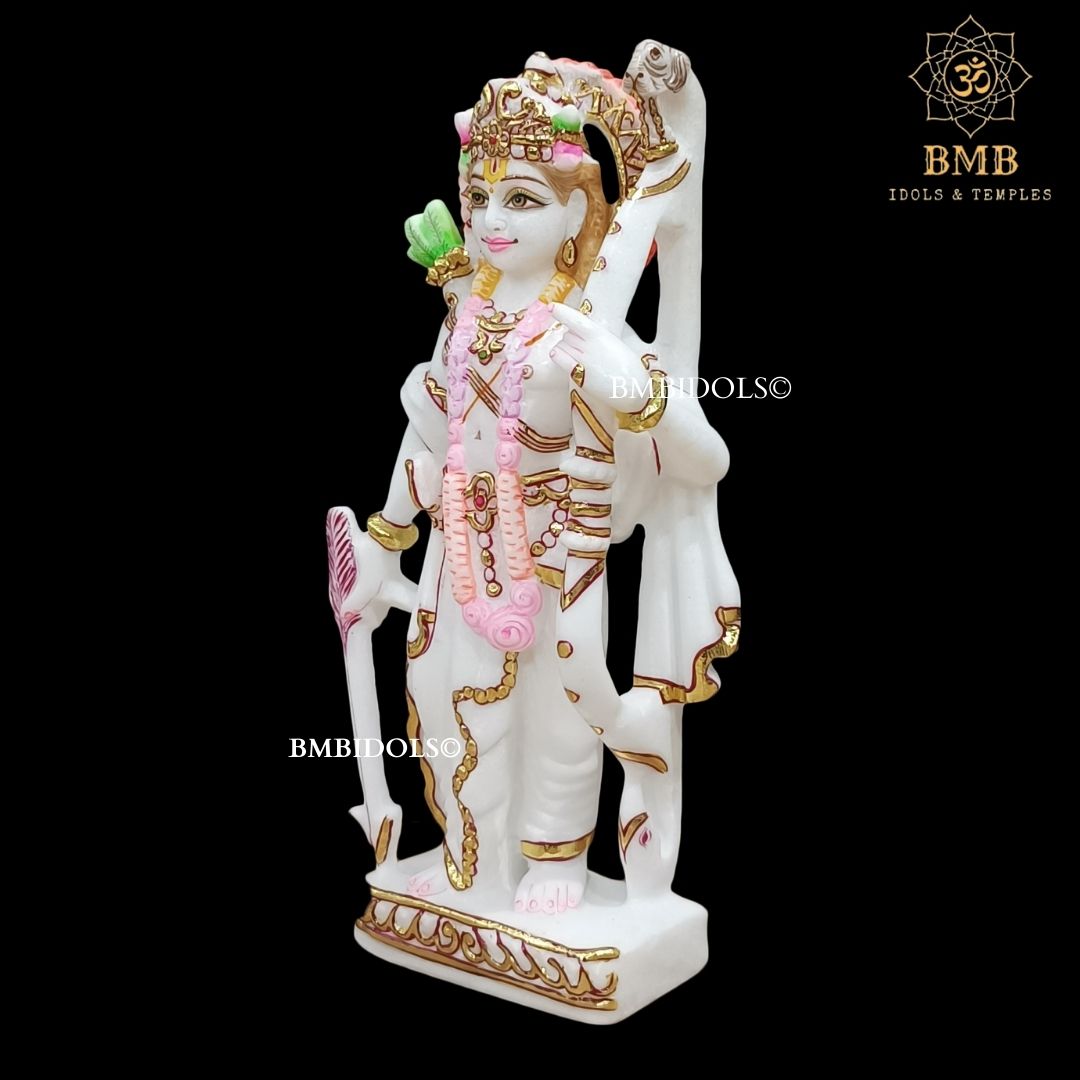 Marble Ram Darbar Statue made in White Makrana Marble in 12inches