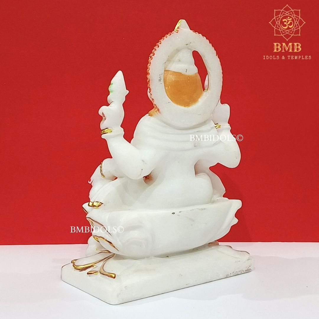 Marble Lakshmi Mata Murti made in Makrana Marble in 11inches