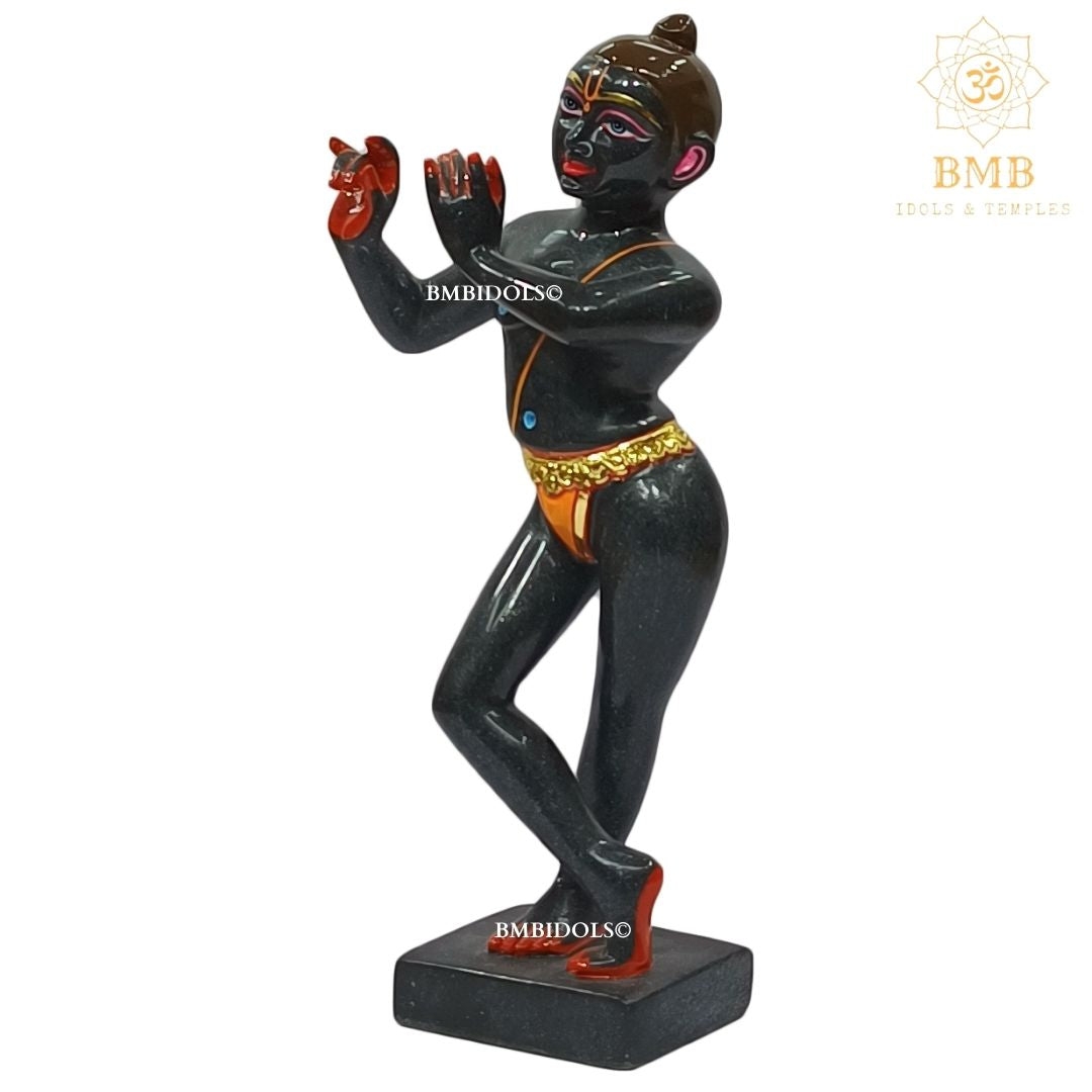Marble Iskcon Radha Krishna Murti Vigrah made in White and Blackstone
