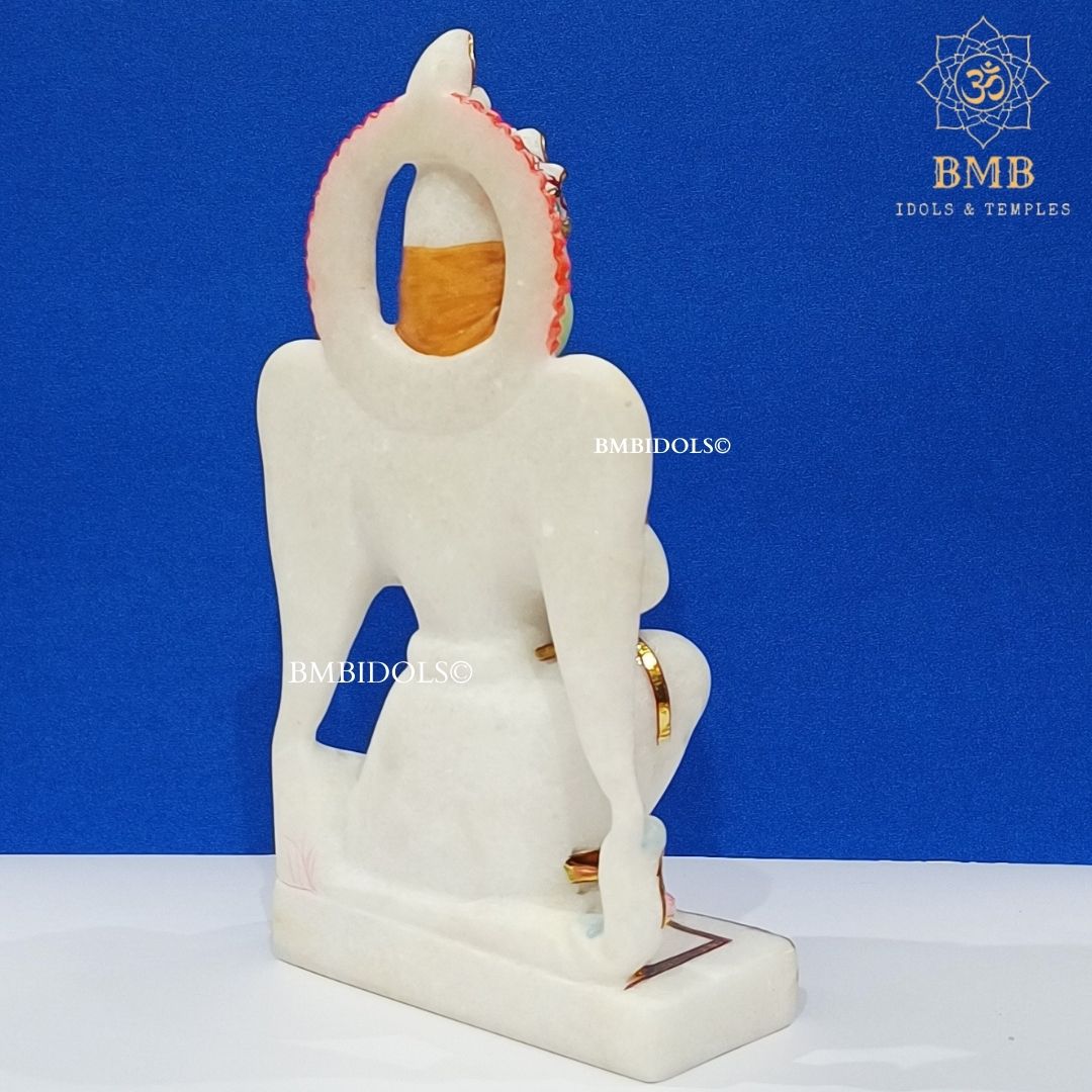 White Marble Garud Statue made in Makrana Marble in 12inches