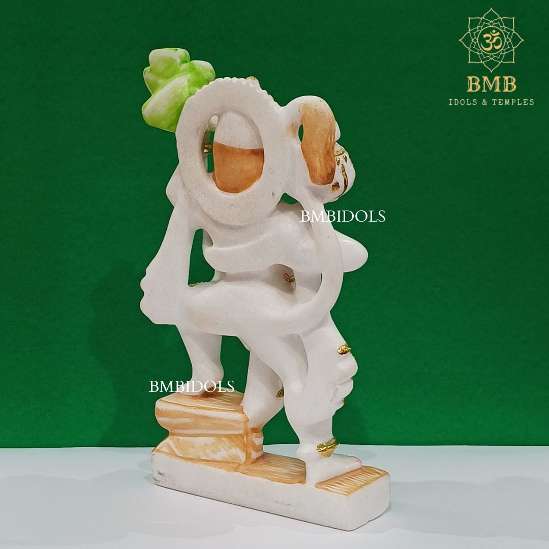 Marble Hanuman Statue made in Makrana Marble in 12inches