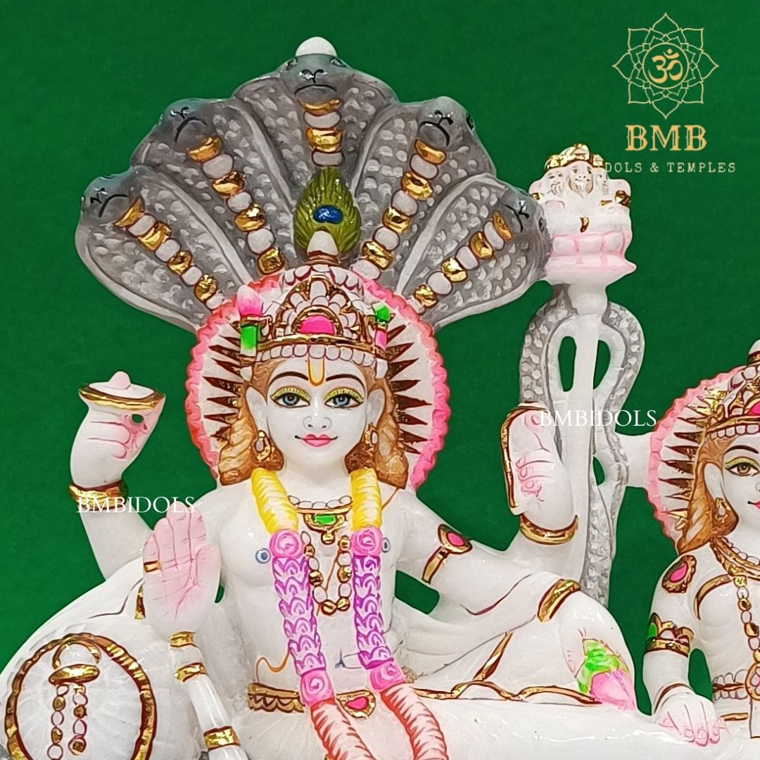 Marble Lakshmi Narayan Statue ( Vishnu Lakshmi) made in Makrana Marble