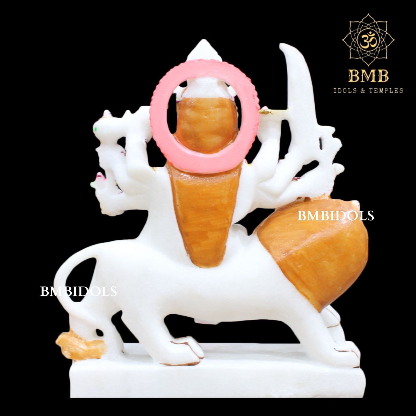Marble Durga Maa Statue with eight Hands in Makrana Marble