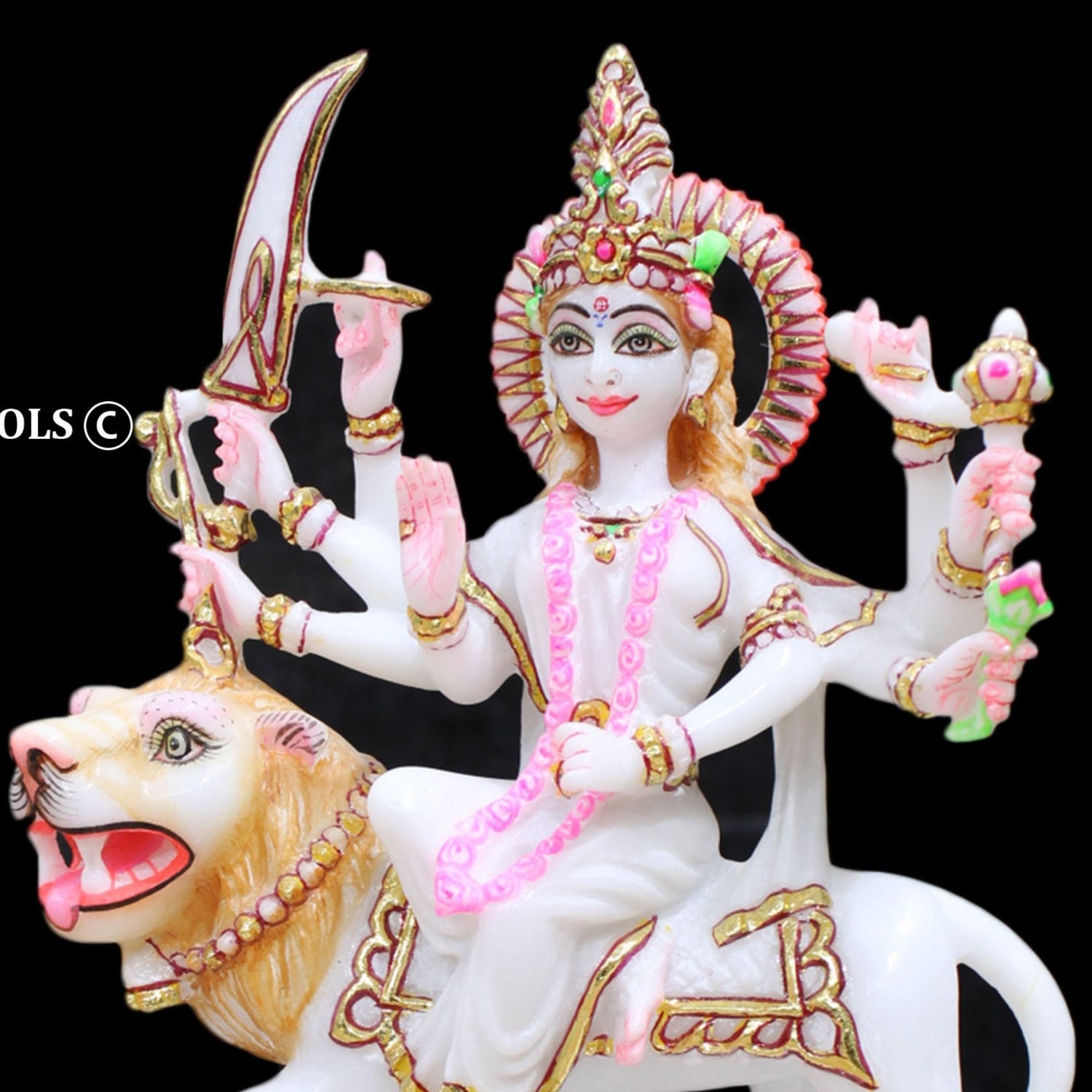 Small Marble Durga Murti