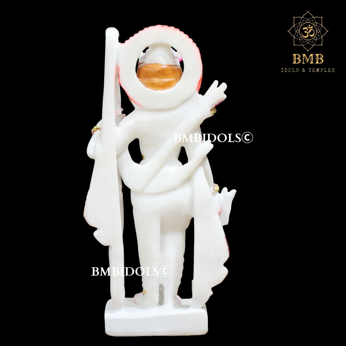 1feet Marble Ram Darbar Murti made in pure white Natural Makrana