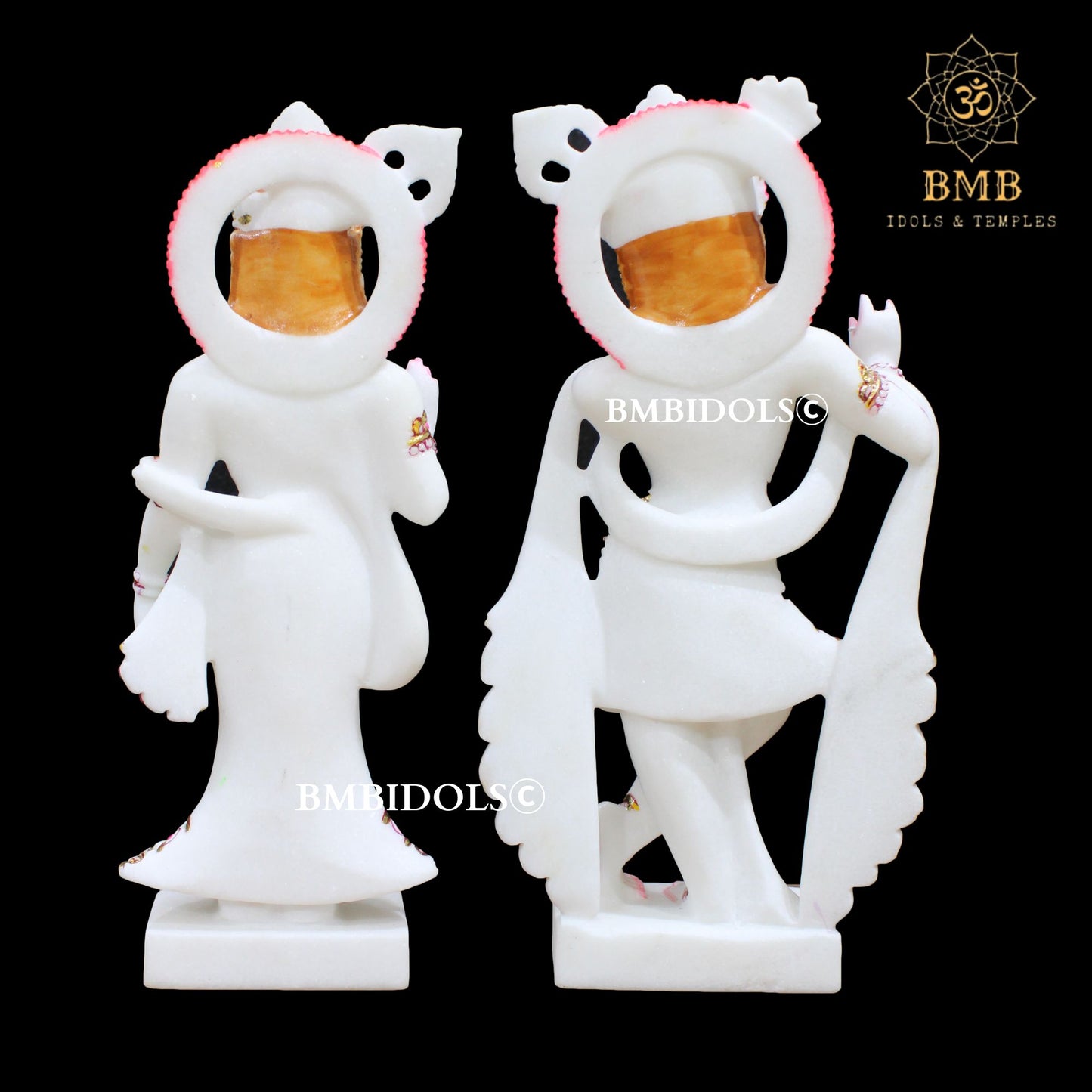 PREORDER Double Feather Marble Radha Krishna Murti made in 18inches for Home