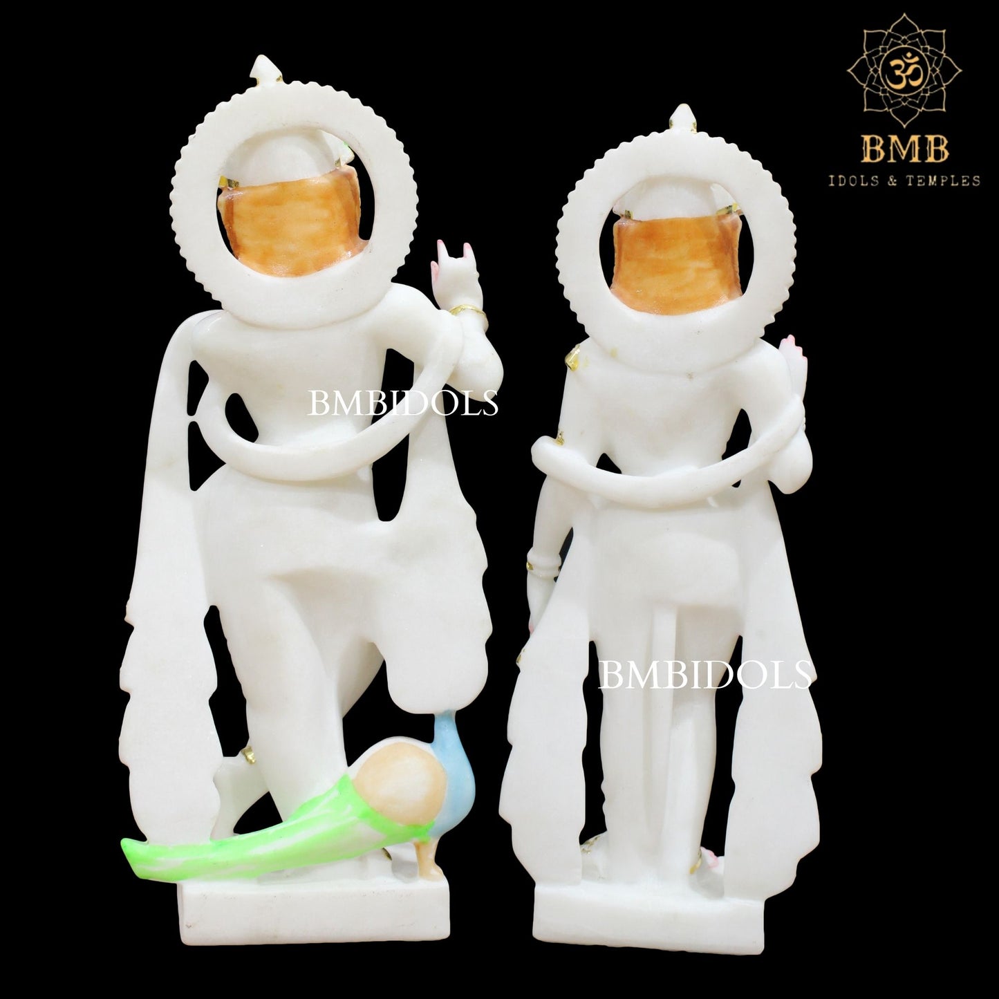 Marble Radha Krishna Statue in Makrana Marble in 15inches