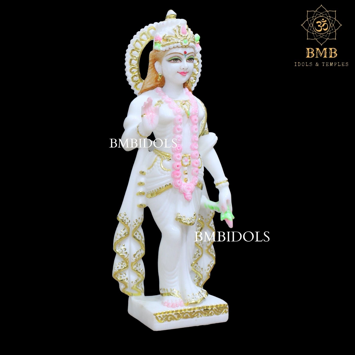 Marble Radha Krishna Statue in Makrana Marble in 15inches