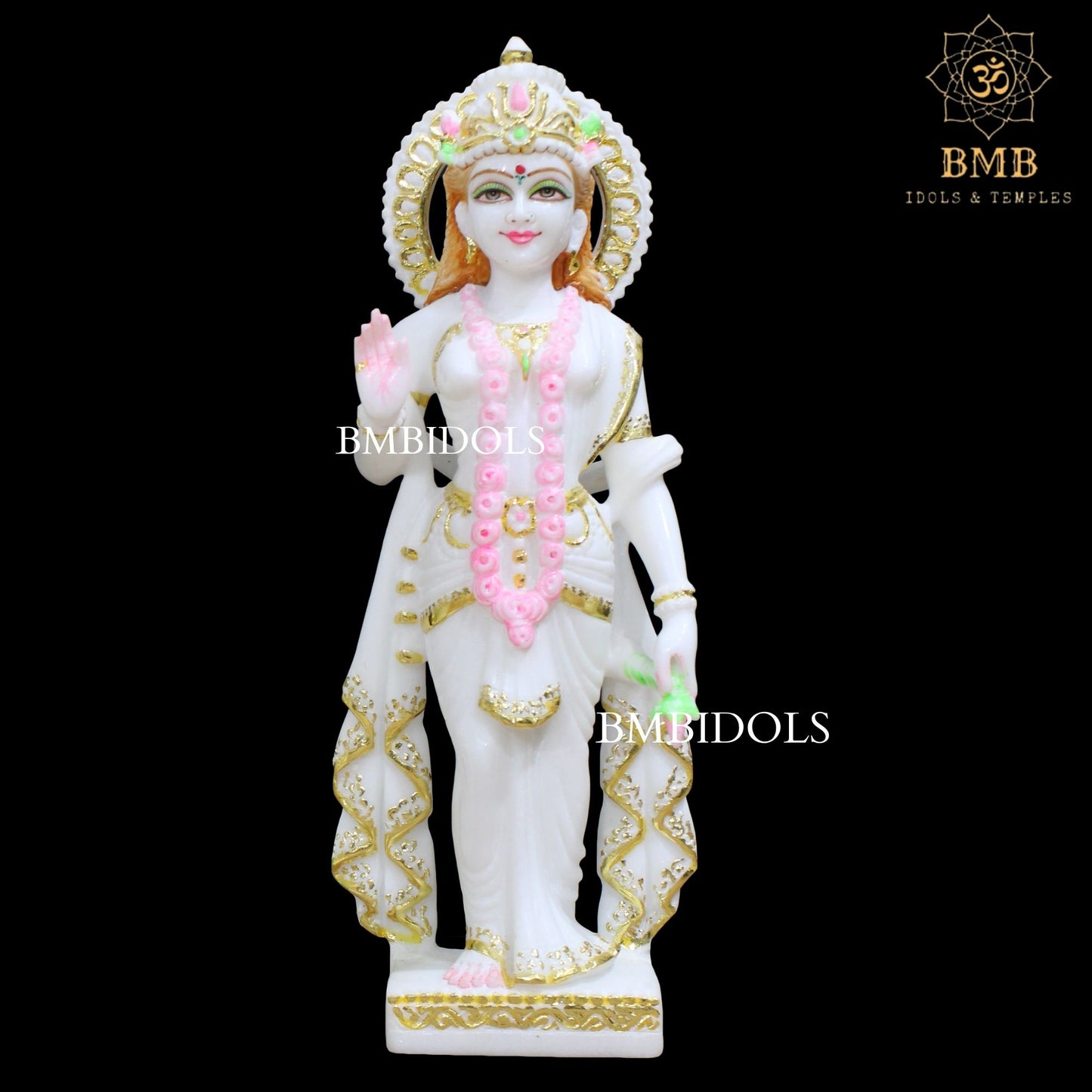 Marble Radha Krishna Statue in Makrana Marble in 15inches